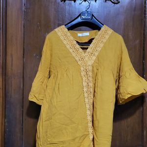 Korean Mustard Tunic Top