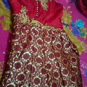 Beautiful Red Gown For Wedding
