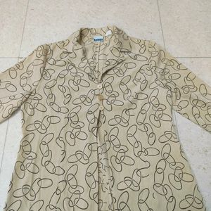 Beige Colour Top Which Looks Like Coat