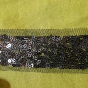 Black 1.5Mtr Sequence Lace