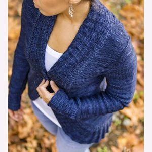 Y2k Crochet Knit Blue Cardigan