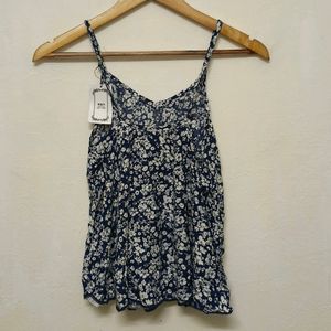 Trendy New White Floral Cami Crop Top For Women