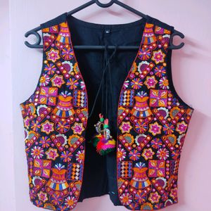 Beautiful Multi-coloured Embroidery Ethnic Jacket