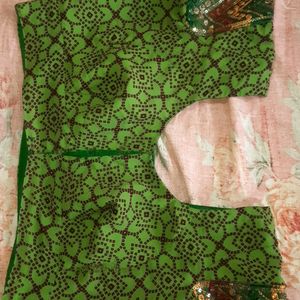 Ambroider Saree With Blouse 38inch. Rarely Used.