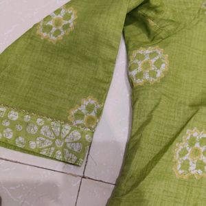 Light Green Kurti And Pant Set