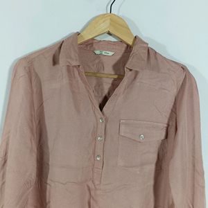 Peach Plain Casual Top (Women)