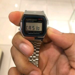 Silver Unused Vintage Style Digital Watch For All