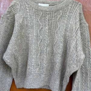 Korean Cropped Winter Pullover