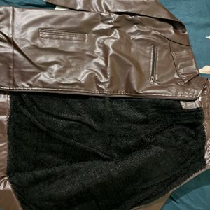 Full Sleeve Faux Leather Jacket- Men's