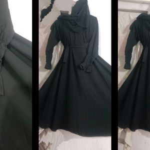 Stylish Big Flair Abaya Set