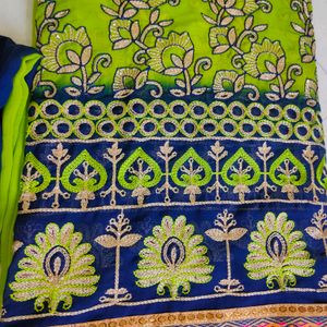 Embroidery Saree☘️