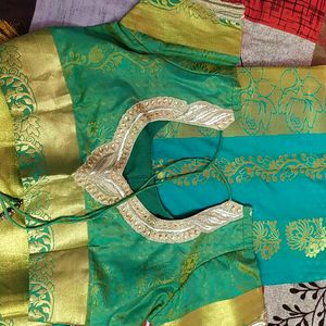 Silk Saree With Golden Zair Border