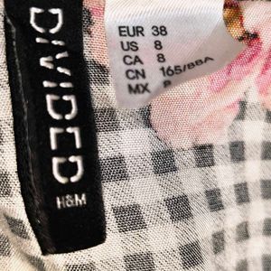 H&M Checkered Floral Printed Shirt