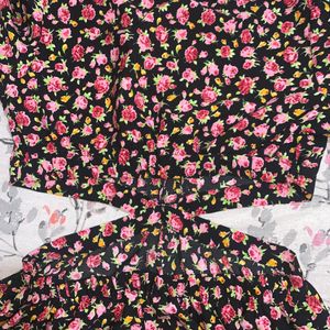 Sassafras Black Floral Dress