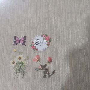 aesthetic flower stickers