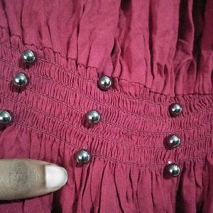 Maroon Red Colour Top