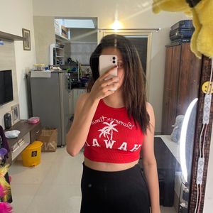 Red Crop Top