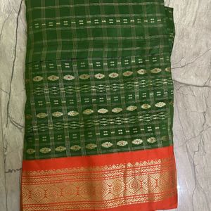 Beautiful Green Pattu Parikini/Pavadai/Lehenga