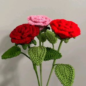 Crochet Rose Flower Bouquet 🌹