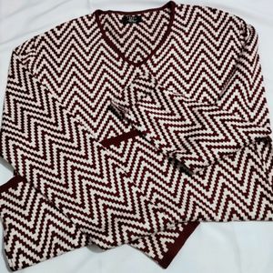 Women Chevron Print Sweatshirt