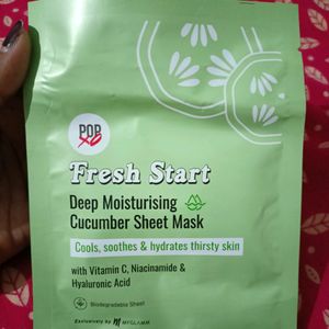 Pop Xo Deep Moisturising Cucumber 🥒 Sheet Mask 🤠