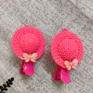 Cute Trendy & Fashionable Pink Hair/Make-up Clips.