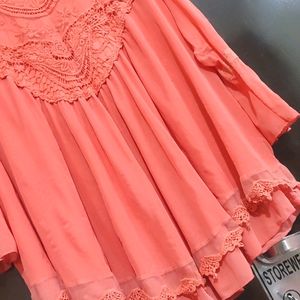 Coral Color Top For Healthy Girl Or Woman 54 Bust