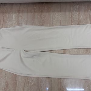 Cream Color Smooth Formal Pants