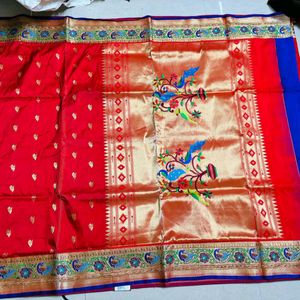 New Paithani Saree With Blouse Piece