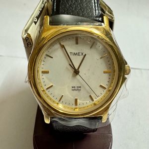 Timex Original Gold Watch With Leather Strap