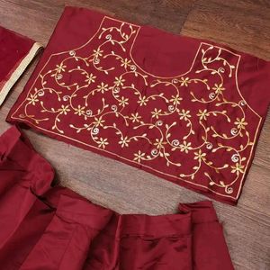 Marron Beautiful Silk Lehenga