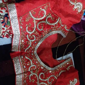 Heavy Saree With Designer Blouse Front And Back