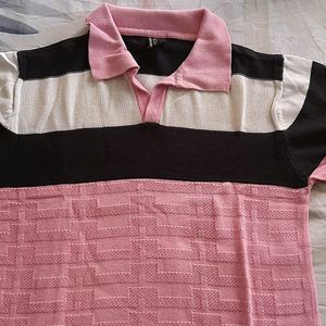 Pink And Black Tshirt