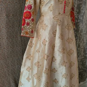 Off White Anarkali Dress For Women