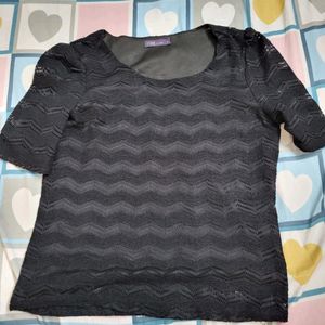 Black Top With Inner Attached