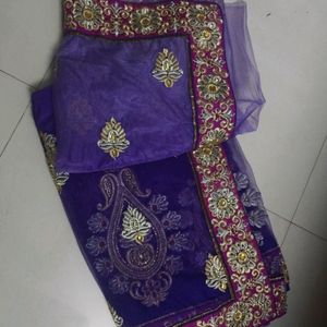 Designer Net Saree With Stone Work