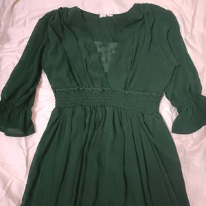 Green Colour Dress For Ladies