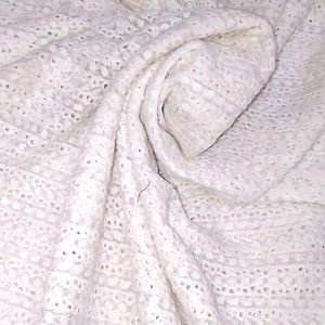 Chikankari On Net Fabric