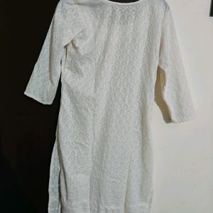 White Chikan Kurta