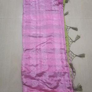 Pink Saree With Blouse