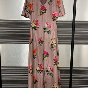 Floral Side Cut Gown