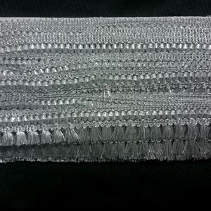 9 Meter Silver Border Lace