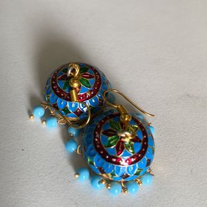 Brand new Meenakari Jhumkis for Ethnic Wear