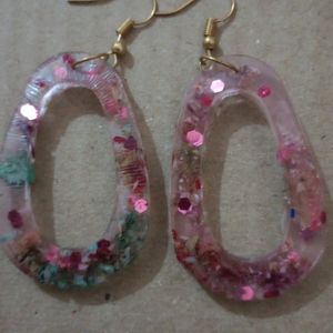 Pair Of Handmade Resin Earrings