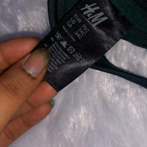 H&M Teal Shade Knotted Stylish Bikini Top👙
