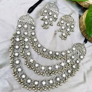 Stylish Indo Western oxidised Jewellery Set