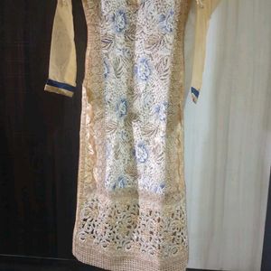 Beautiful Sequence Work Net Woman Kurta