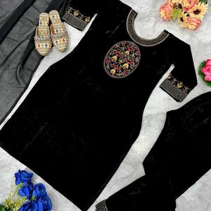 New Velvet Original Pakistani Dress Full Embroider