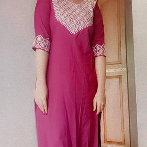 Purple Straight Kurta