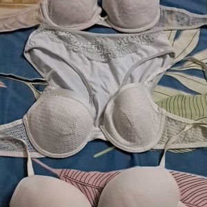 Combo Of Four Imported Fabric Bra N Panty